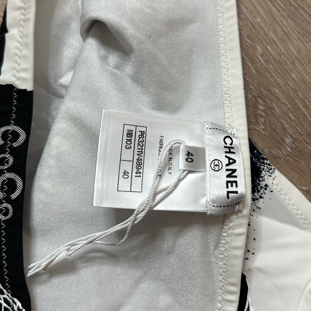 Chanel 20p Two Piece swimsuit Top 36 Bottom 40 - Picture 7 of 8